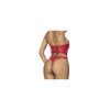 Ensemble lingerie Deux Pièces "Wet Look" Rouge 